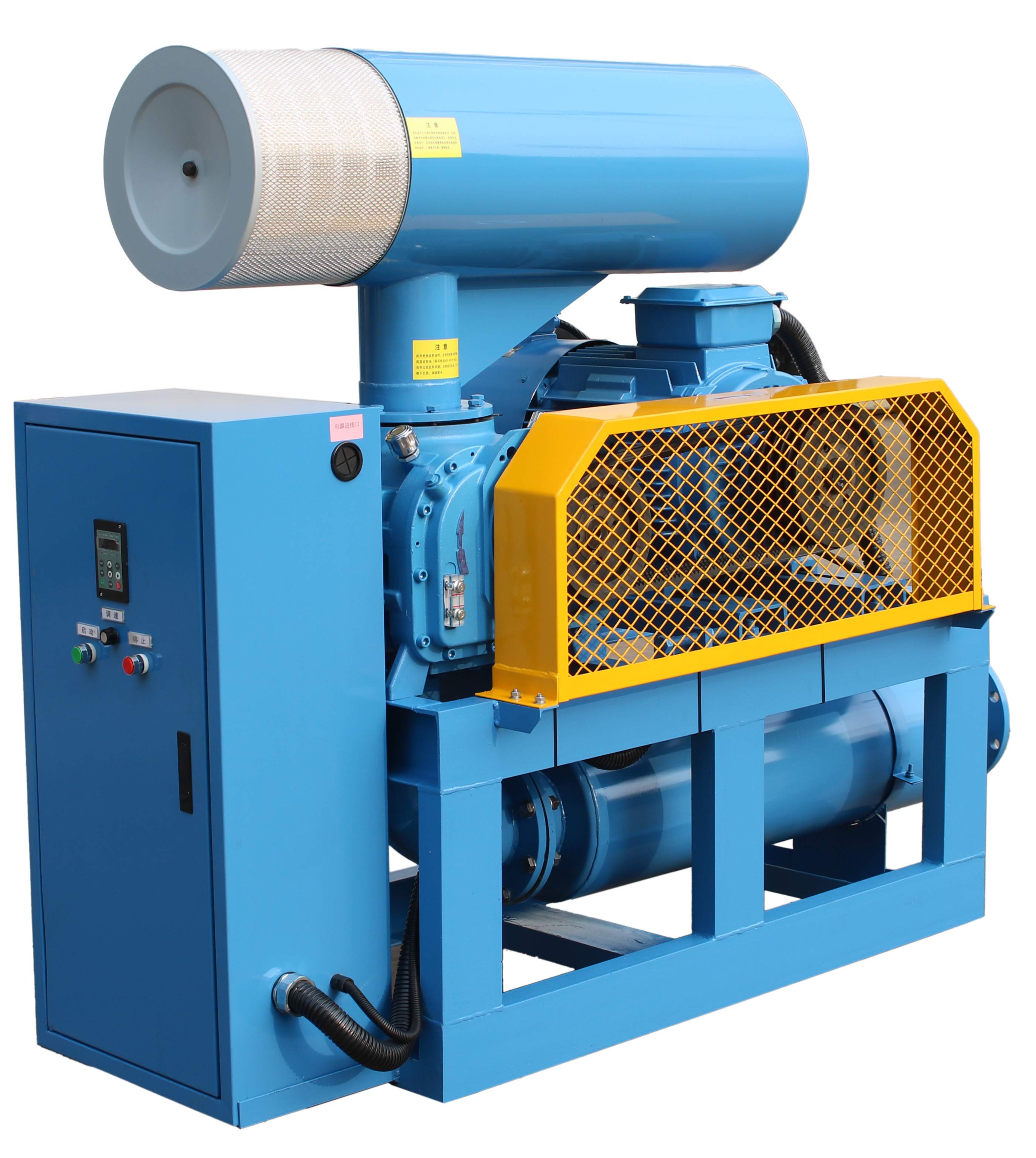 Small oil-free screw blower