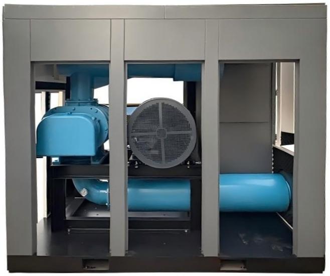 Integrated skid-mounted low-noise Roots blower